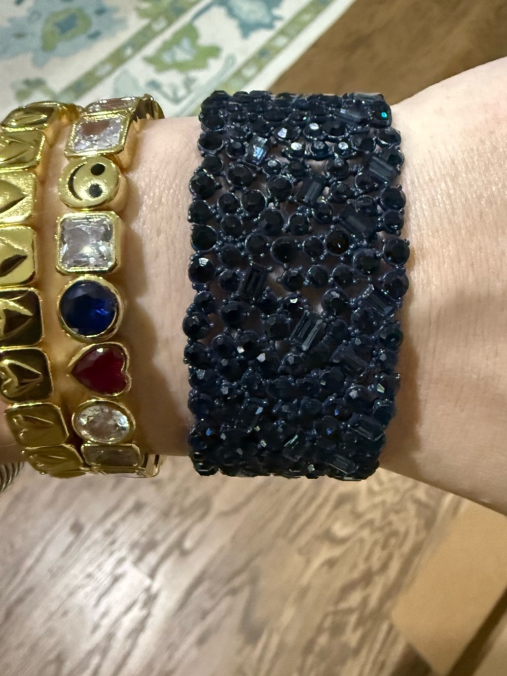 Lovisa Blue Stone Embellished Stretch Bangle
